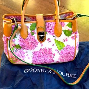 Dooney & Bourke satchel - pink hydrangea -NEW